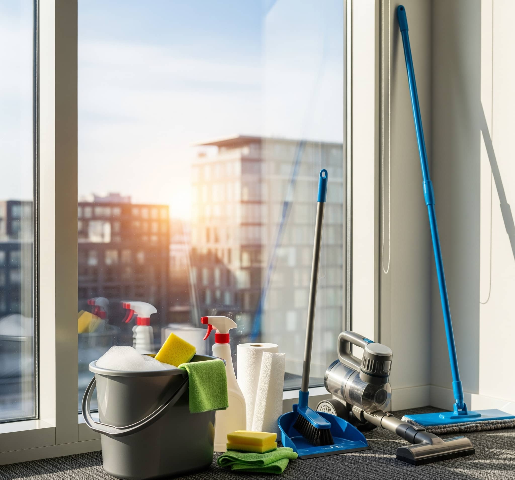 Professional cleaning services in action